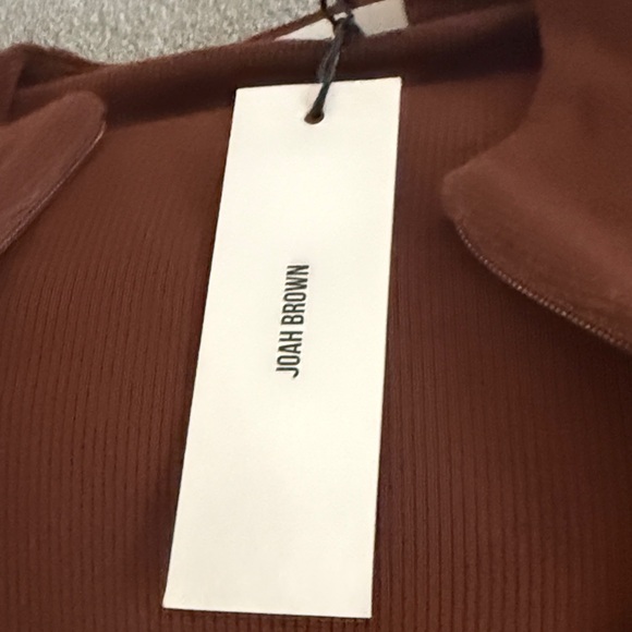 Joah Brown Tops - JOAH Brown invisible zip chestnut ax Brand new with tags.  Never worn